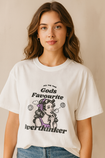 God's Favourite Overthinker Oversized T-Shirt