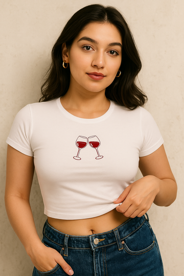 Sip Club Embroidery Baby Tee