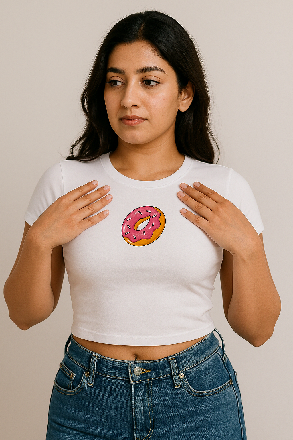 Donut Day Embroidery Baby Tee
