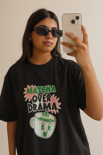 MATCHA OVER DRAMA OVERSIZED T-SHIRT
