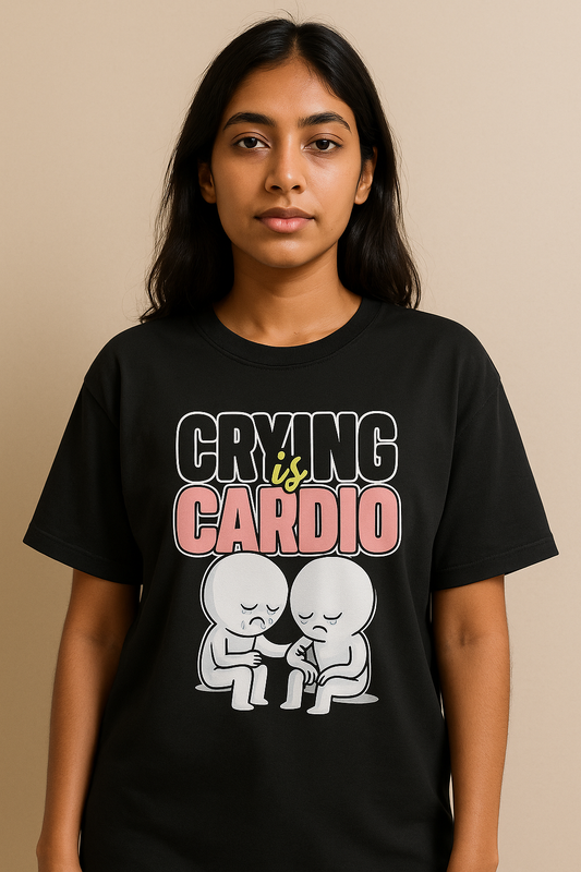 CRYING IS CARDIO OVERSIZED T-SHIRT
